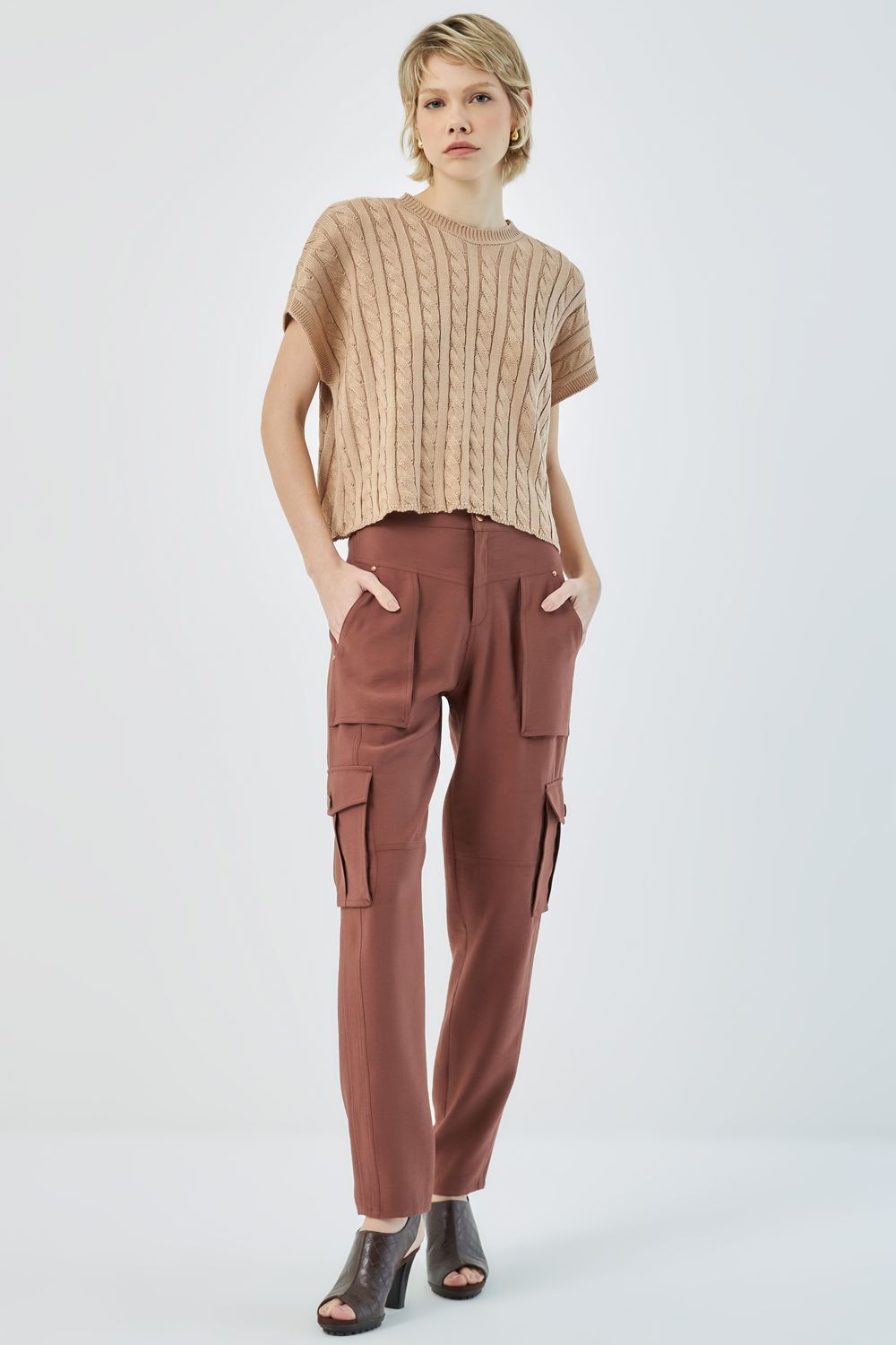 CALÇA CARGO SENSORIALE - MARROM P - MARROM
