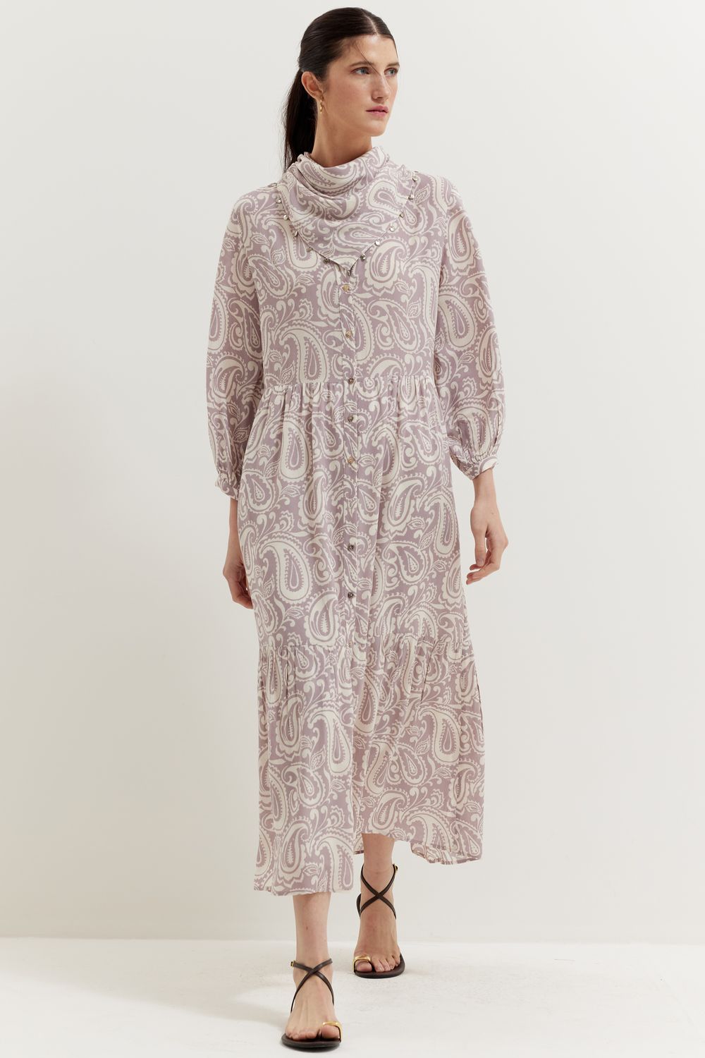 VESTIDO ESTAMPA PASLEY - LILAS P - LILAS