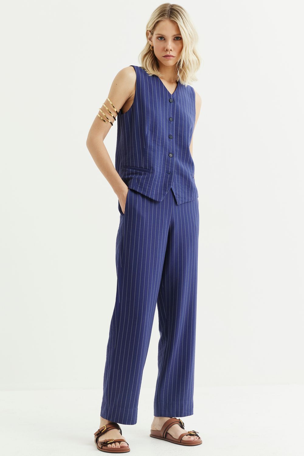 CALÇA SENSE RISCA DE GIZ - AZUL MARINHO PP - AZUL MARINHO CALÇA SENSE RISCA DE GIZ - AZUL MARINHO PP - AZUL MARINHO