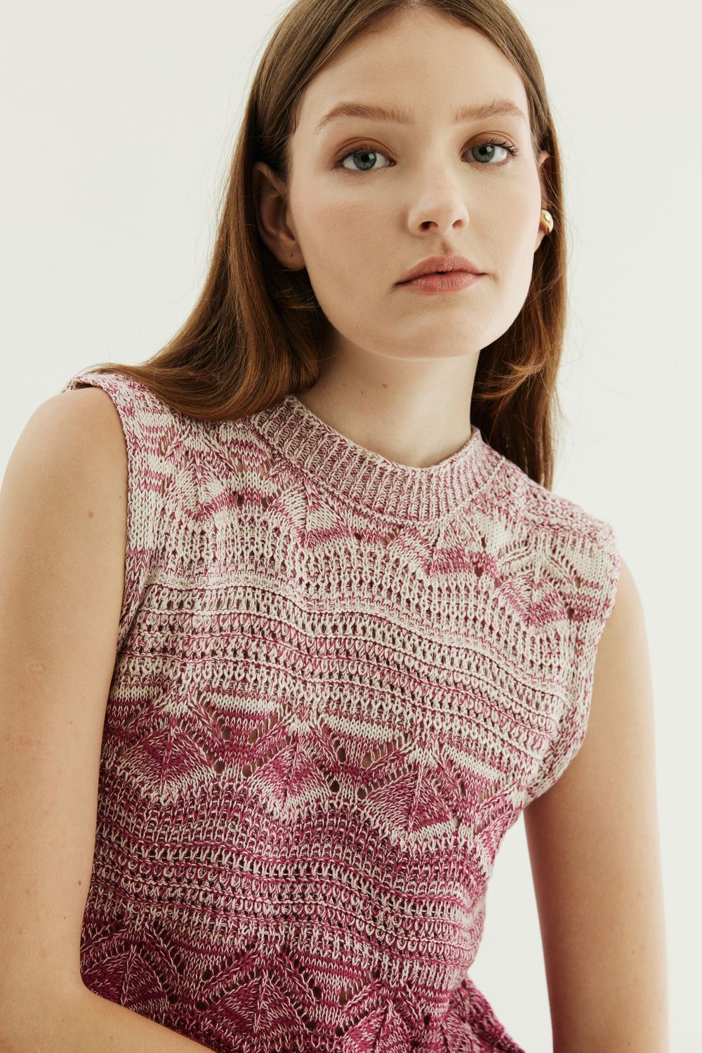 TOP TRICOT MESCLADO - ROSA G - ROSA