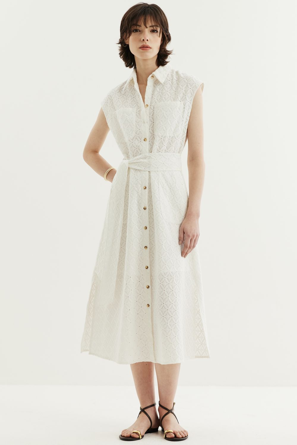 VESTIDO LAISE SAFARI - OFF WHITE M - OFF WHITE