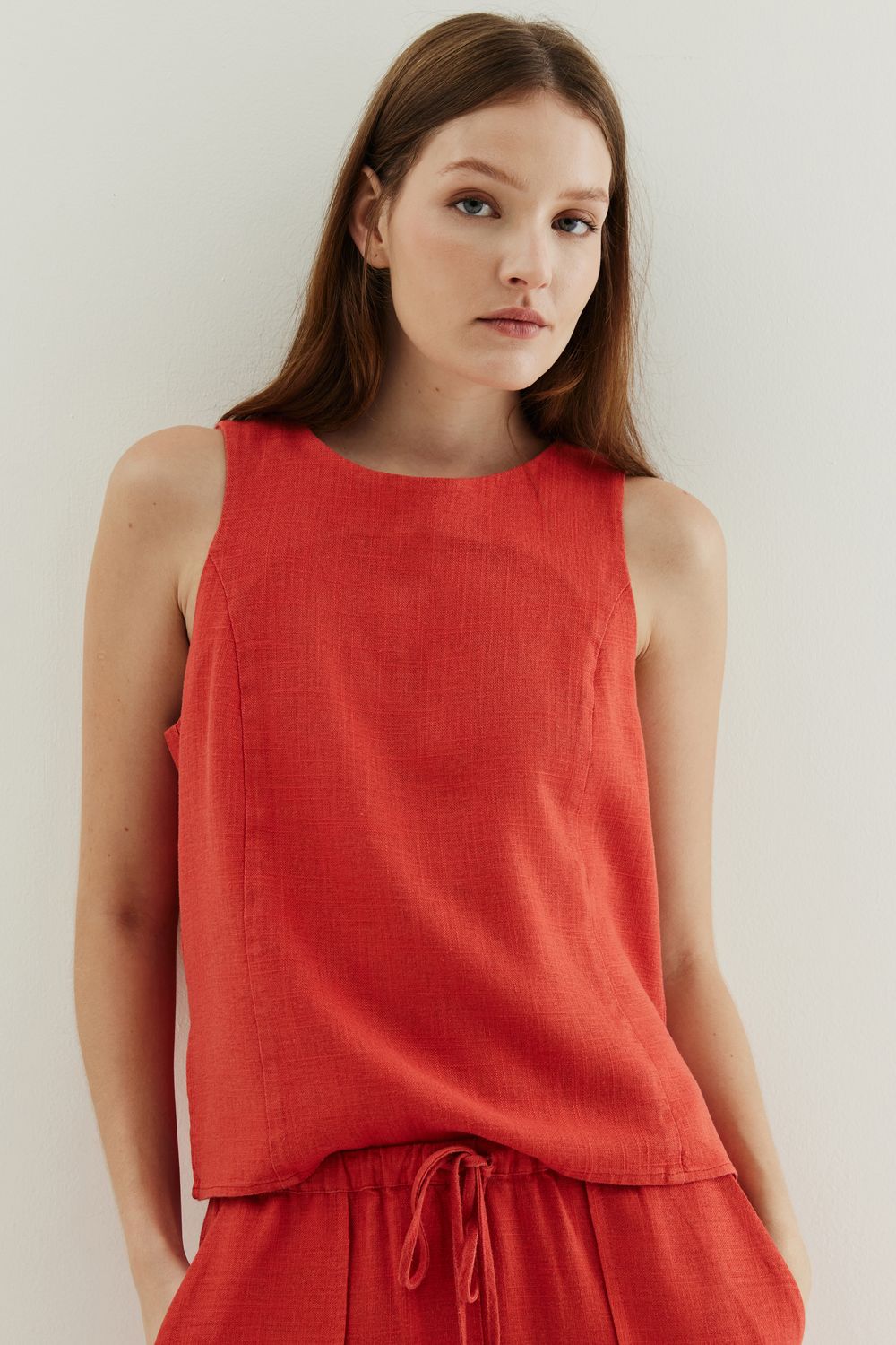 TOP COM LINHO RESORT - CORAL P - CORAL