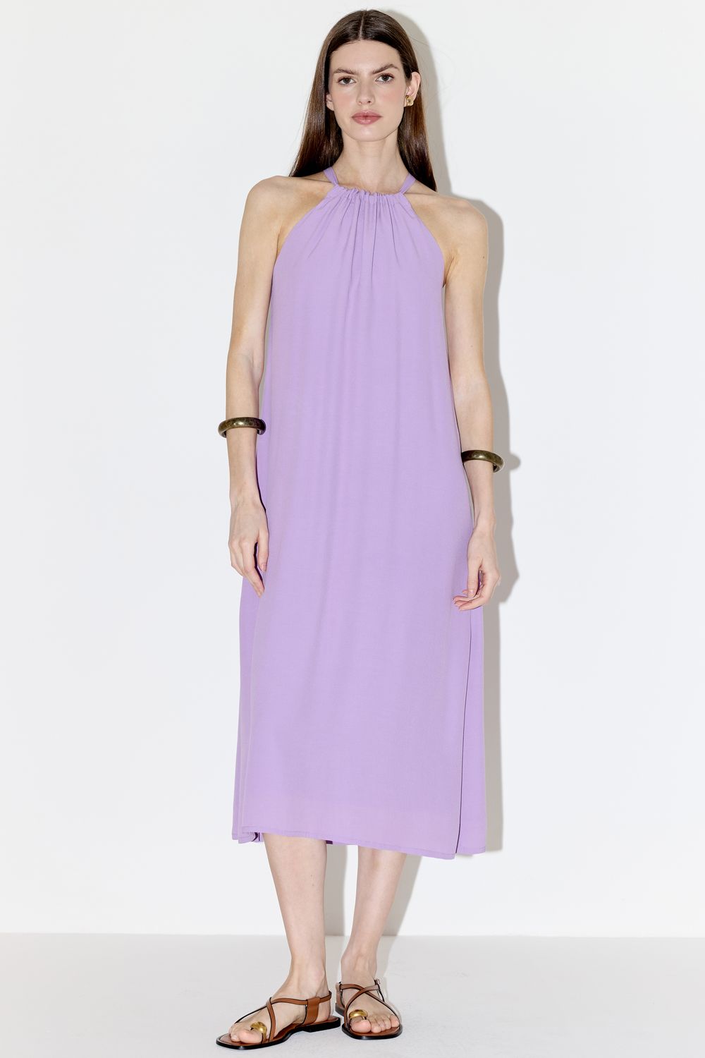 VESTIDO TUBINHO CREPE FLUIDO - LILAS PP - LILAS