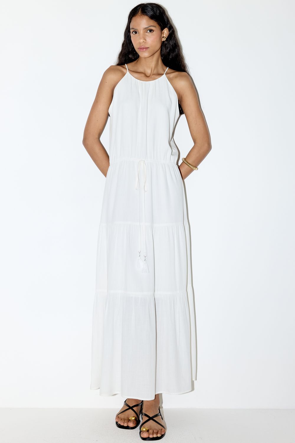 VESTIDO SLUB BABADO - OFF WHITE PP - OFF WHITE