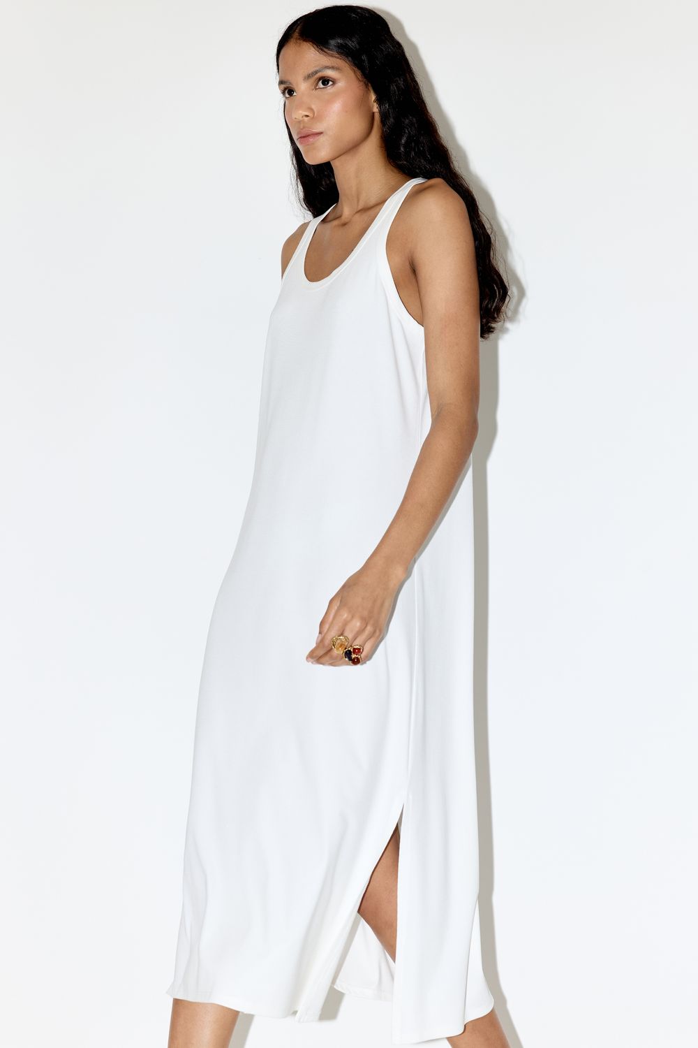 VESTIDO REGATÃO DE MALHA - OFF WHITE G - OFF WHITE