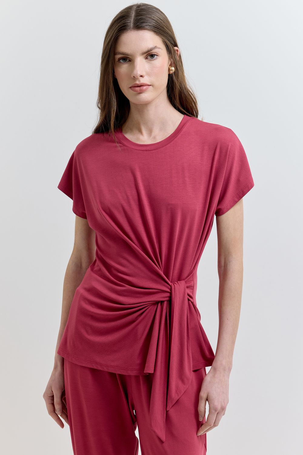 BLUSA MALHA NÓ BOSSA - CEREJA G - CEREJA