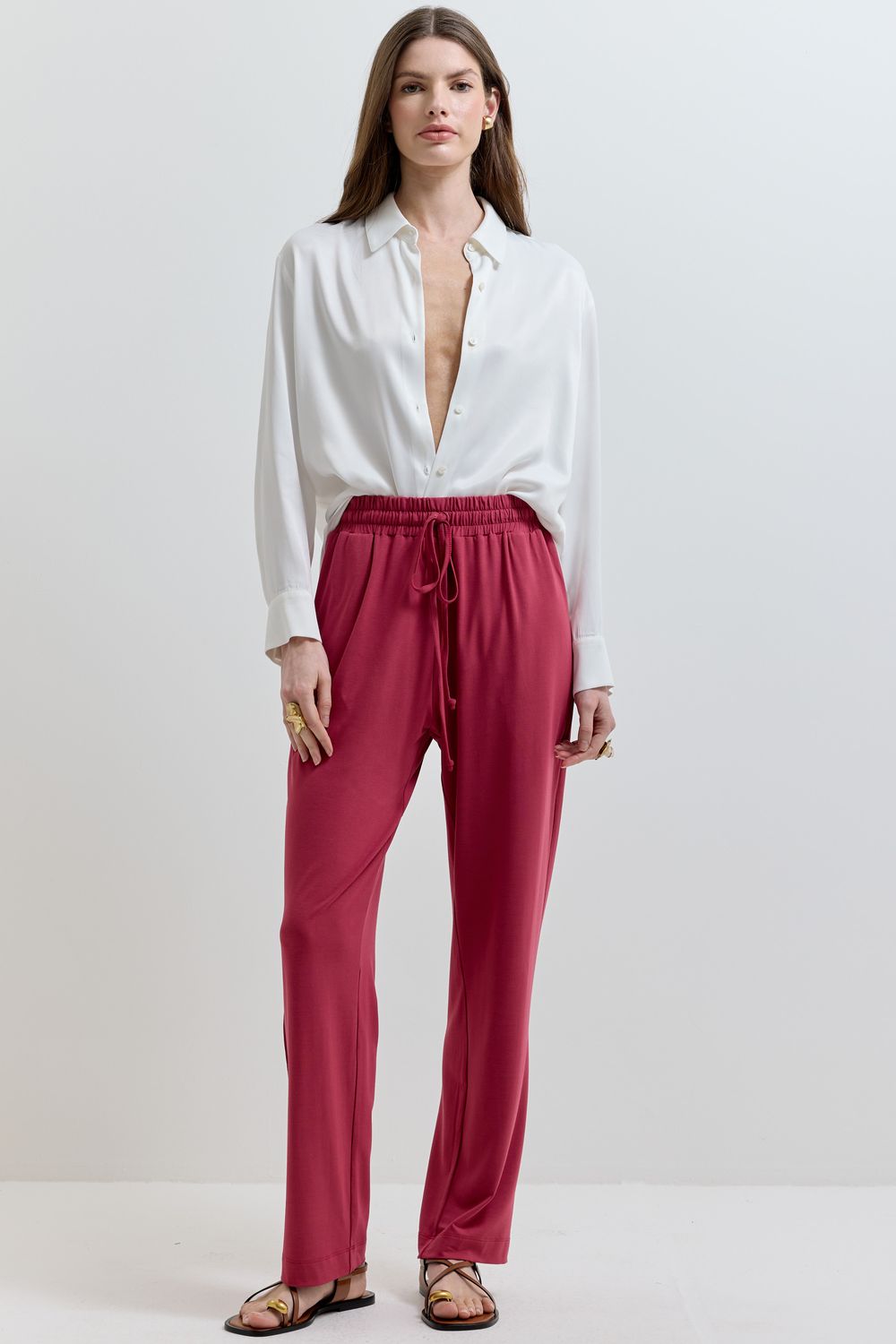 CALÇA MALHA VIS UP - CEREJA M - CEREJA