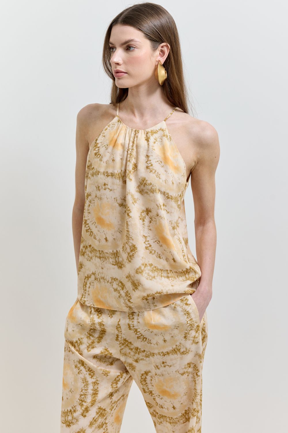 TOP ESTAMPA BATIK SOL - AMARELO G - AMARELO