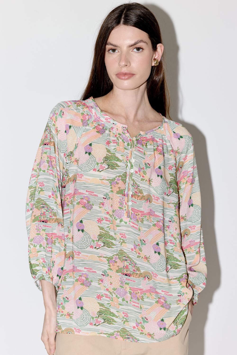 CAMISA ESTAMPA RIVIERA - OFF WHITE P - OFF WHITE