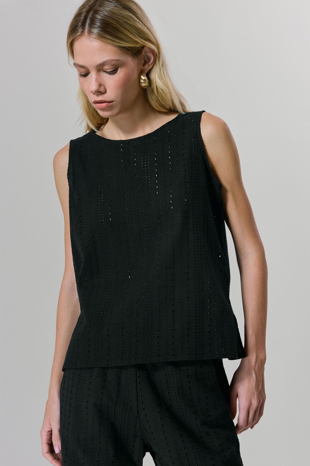 TOP LAISE - PRETO G - PRETO