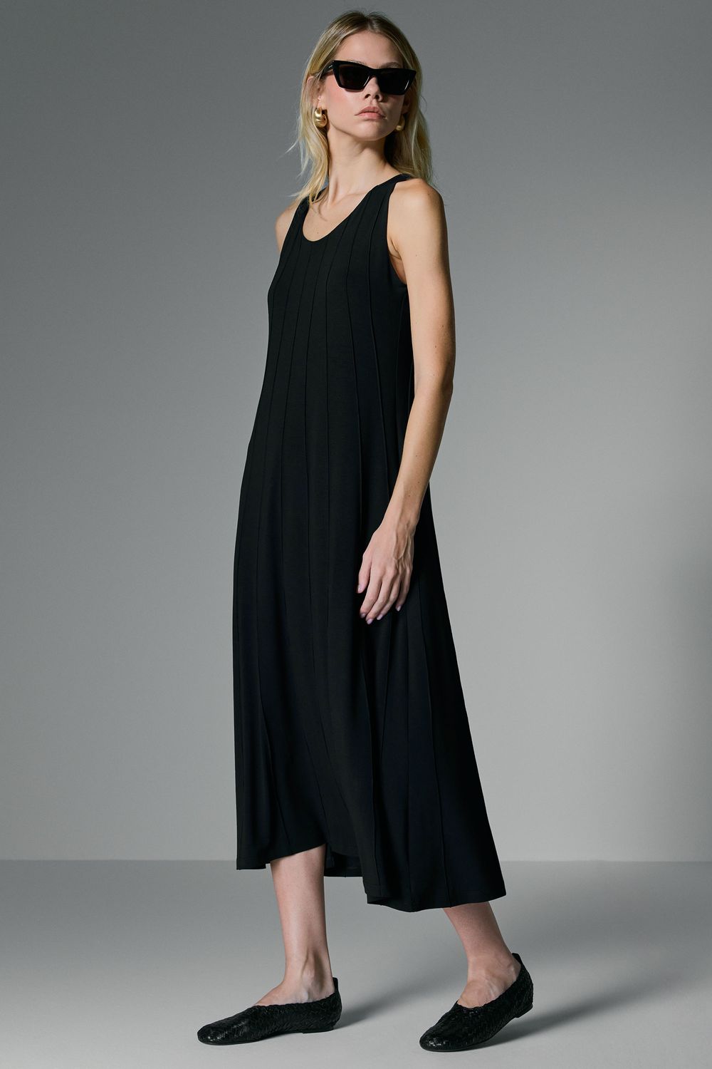 VESTIDO MALHA NERVURAS II - PRETO P - PRETO
