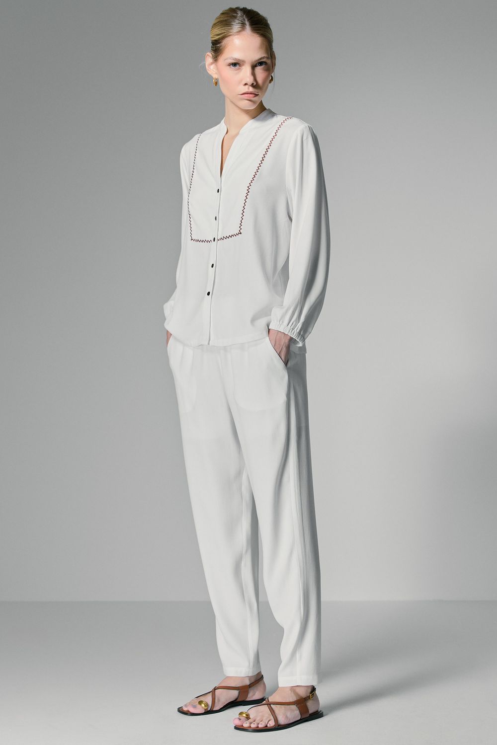 CALÇA LIOCEL ESCOVADO CONFORT - OFF WHITE G - OFF WHITE