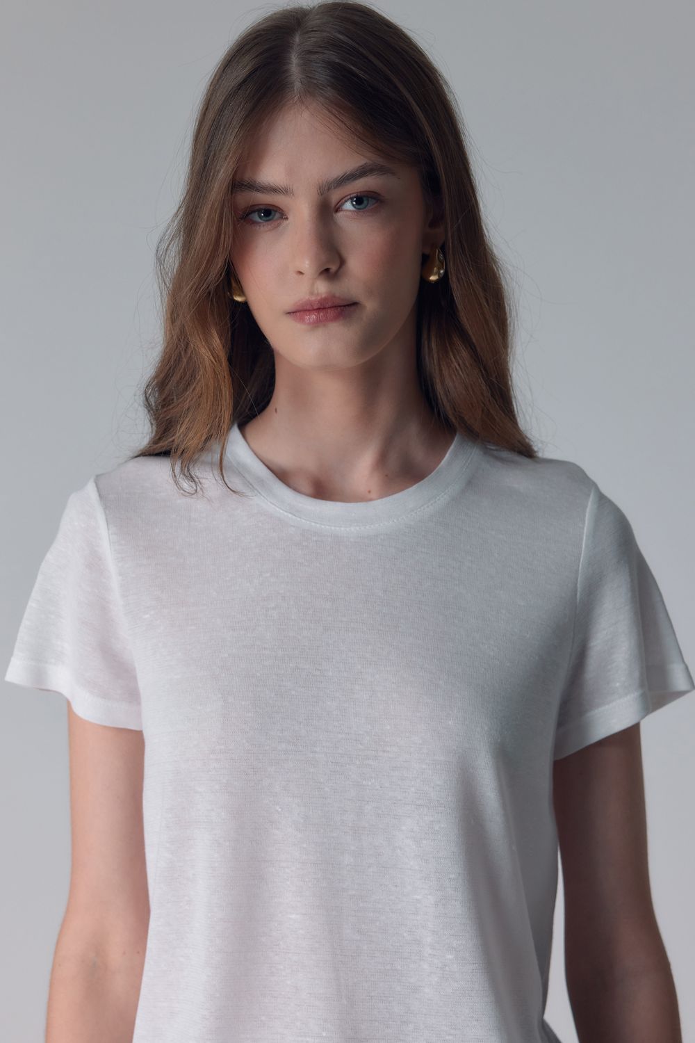 BLUSA  MALHA COM LINHO - OFF WHITE G - OFF WHITE