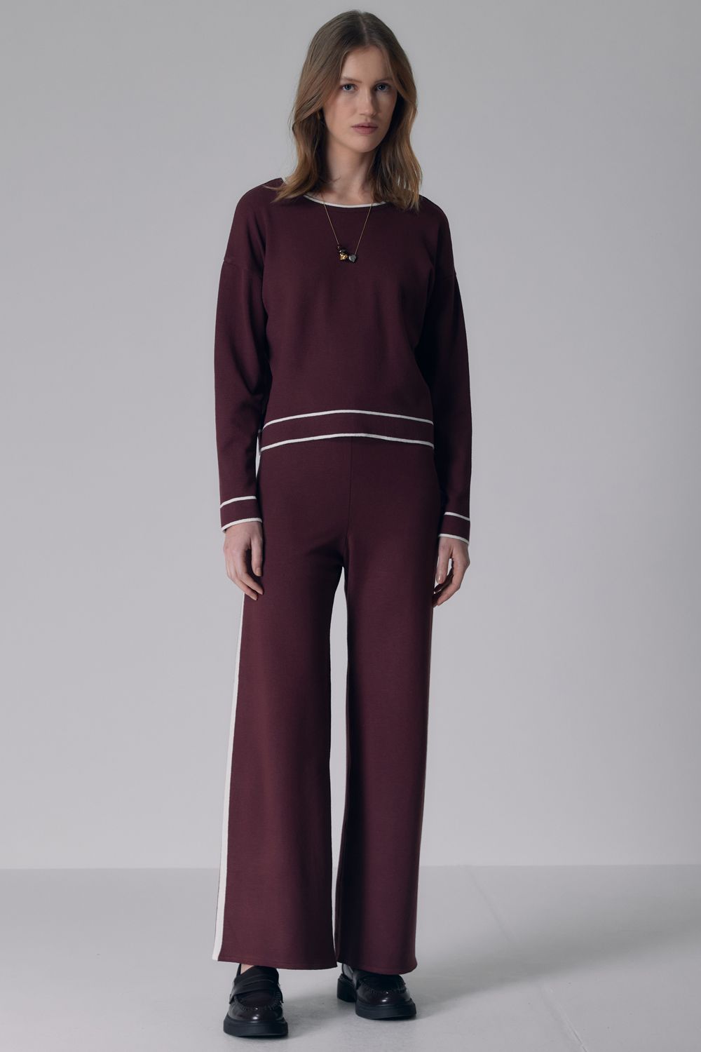 CALÇA TRICOT DEBRUM COLOUR - VINHO M - VINHO