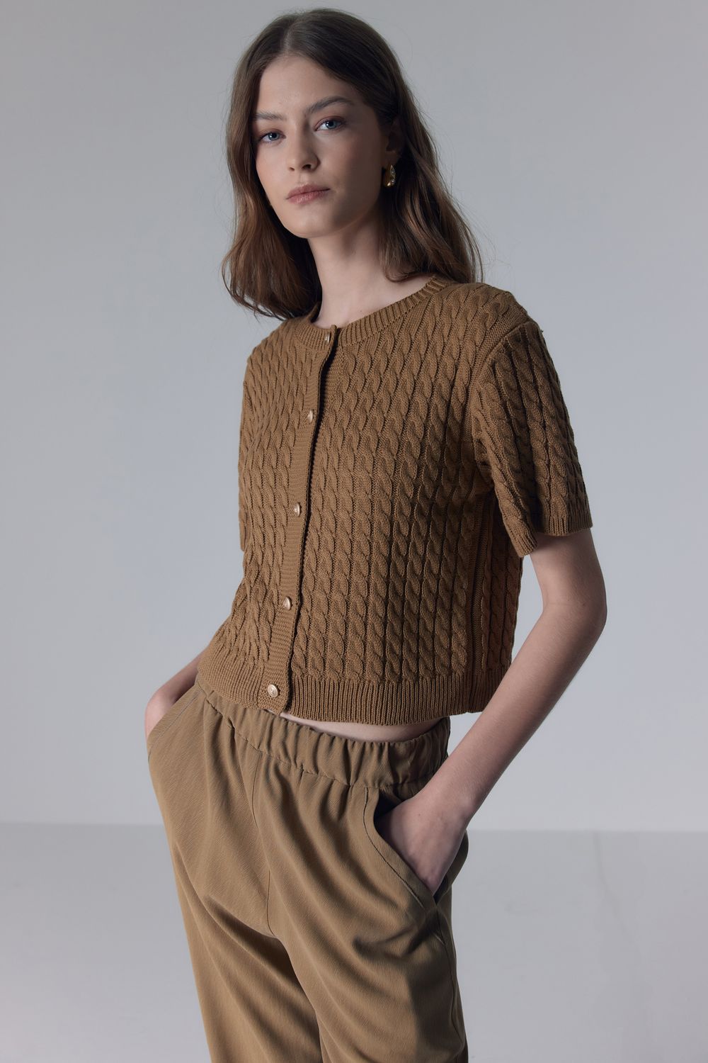 BLUSA TRICOT TRANÇAS BOTÕES - FENDI G - FENDI