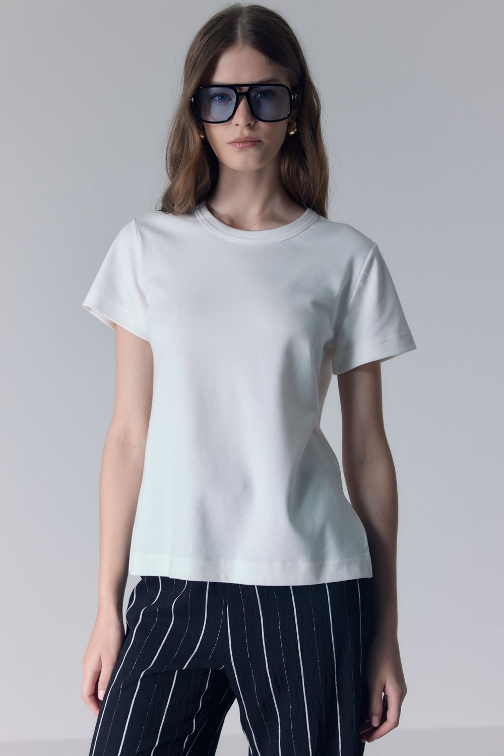 BLUSA MALHA SUEDINE CLASSIC - OFF WHITE M - OFF WHITE BLUSA MALHA SUEDINE CLASSIC - OFF WHITE M - OFF WHITE