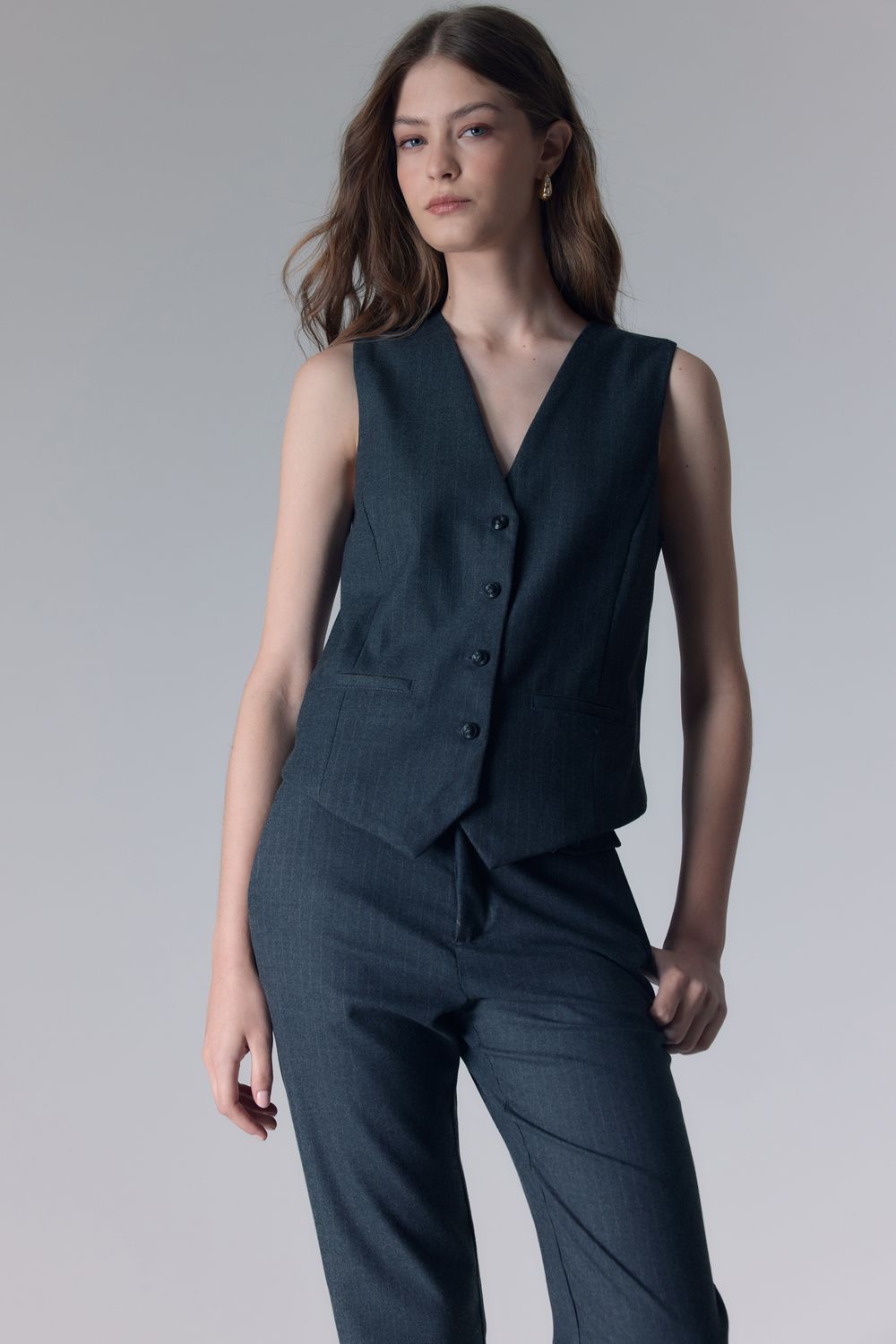 COLETE RISCA DE GIZ ALFAIATARIA - MESCLA ESC P - MESCLA ESC COLETE RISCA DE GIZ ALFAIATARIA - MESCLA ESC P - MESCLA ESC