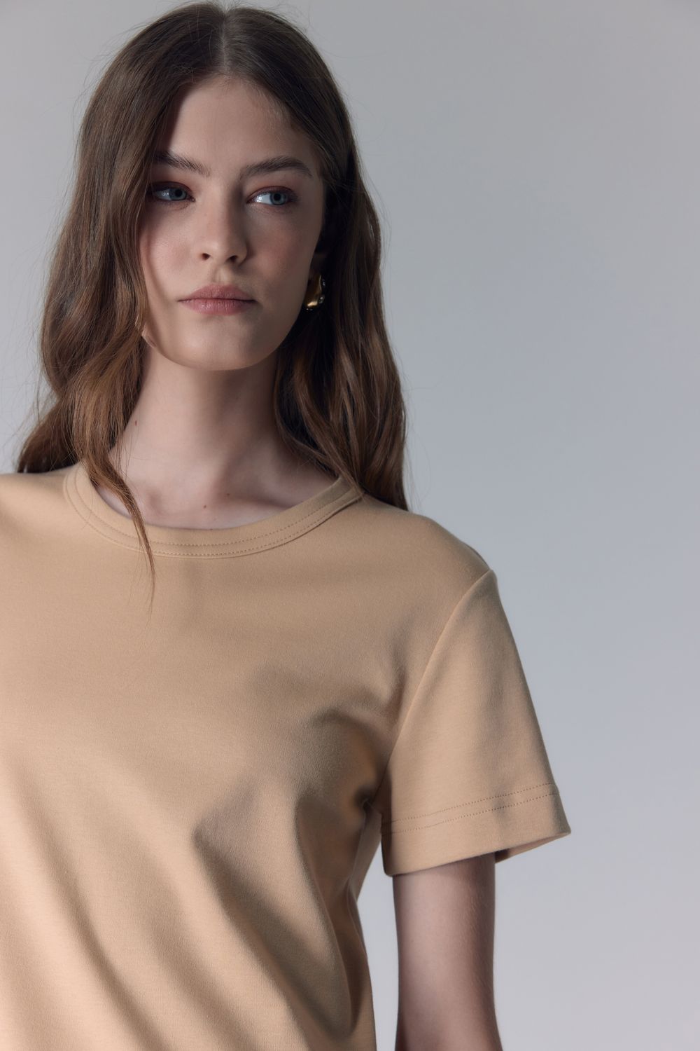 BLUSA MALHA SUEDINE CLASSIC - CAQUI G - CAQUI BLUSA MALHA SUEDINE CLASSIC - CAQUI G - CAQUI