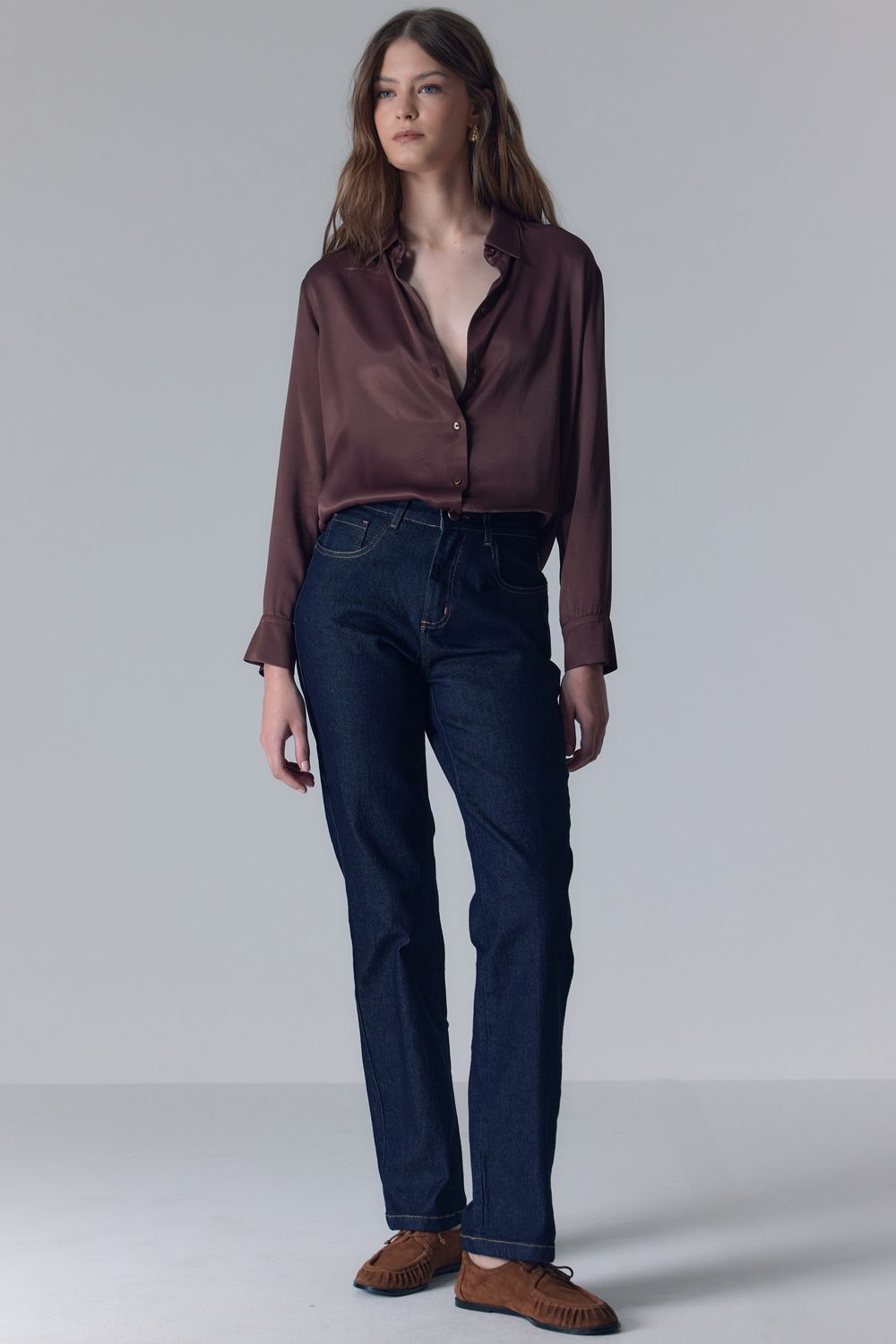 CALÇA JEANS RETA -SD - JEANS ESCURO PP - JEANS ESCURO