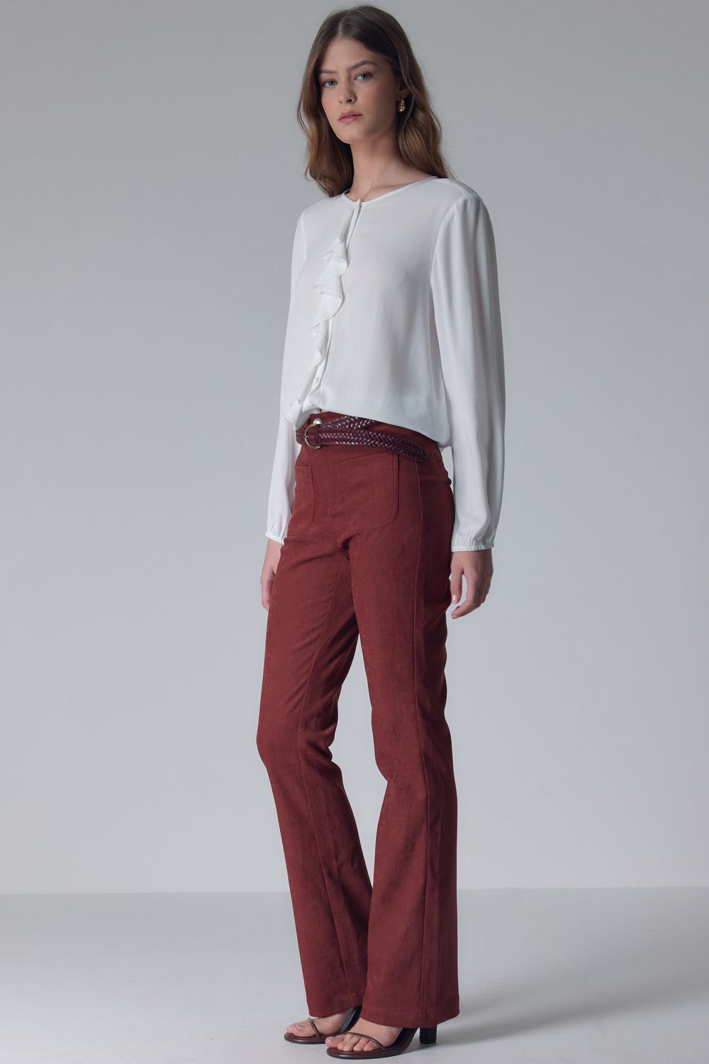 CALÇA VELUDO ETOILE BOOT CUT - VINHO M - VINHO