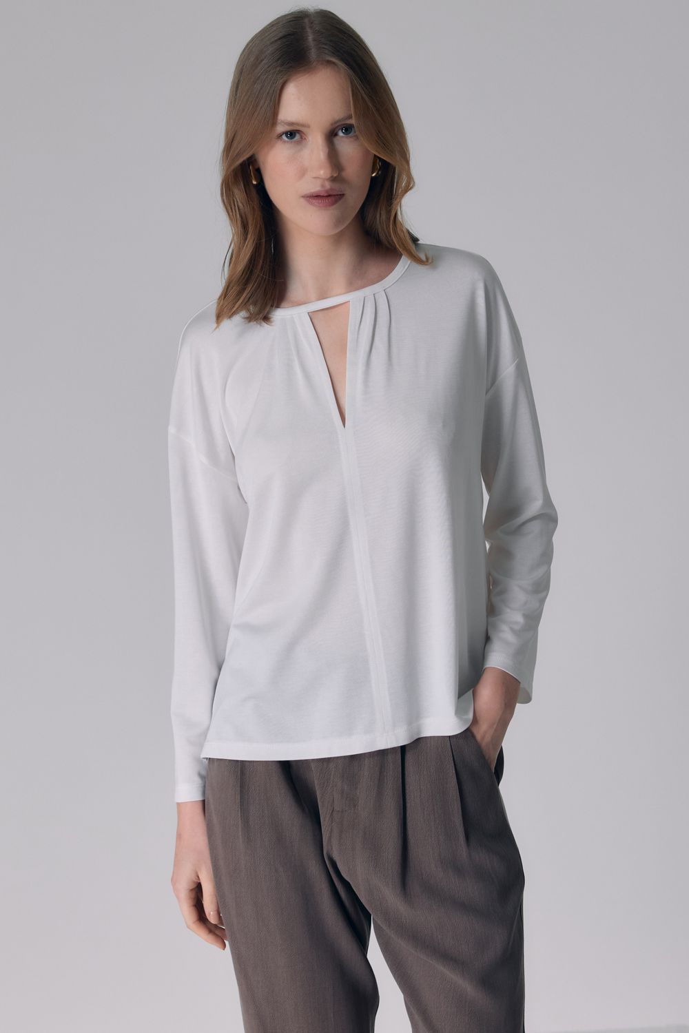 BLUSA MALHA SOPHISTIQUE MANGA LONGA V - OFF WHITE P - OFF WHITE BLUSA MALHA SOPHISTIQUE MANGA LONGA V - OFF WHITE P - OFF WHITE