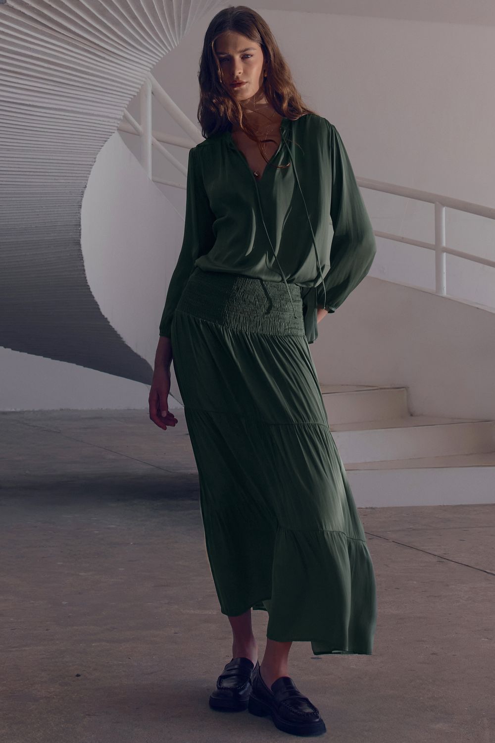 SAIA ZADIG LASTEX - VERDE MILITAR M - VERDE MILITAR SAIA ZADIG LASTEX - VERDE MILITAR M - VERDE MILITAR