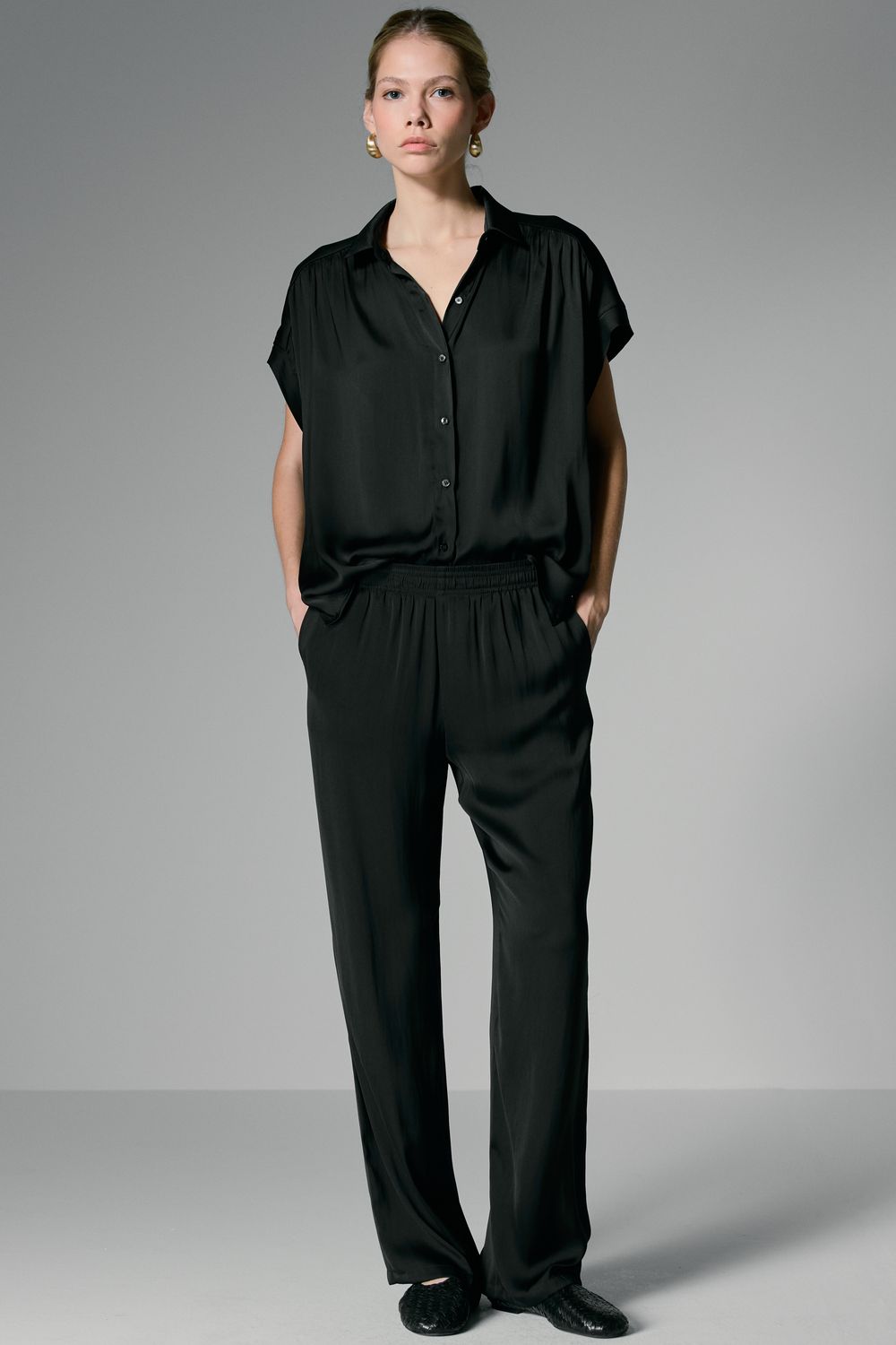 CALÇA ZADIG ELASTICO - PRETO P - PRETO CALÇA ZADIG ELASTICO - PRETO P - PRETO