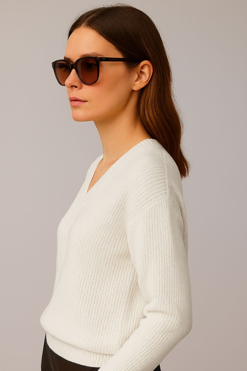 Pull Tricot Detalhe Frontal - OFF WHITE M - OFF WHITE Pull Tricot Detalhe Frontal - OFF WHITE M - OFF WHITE