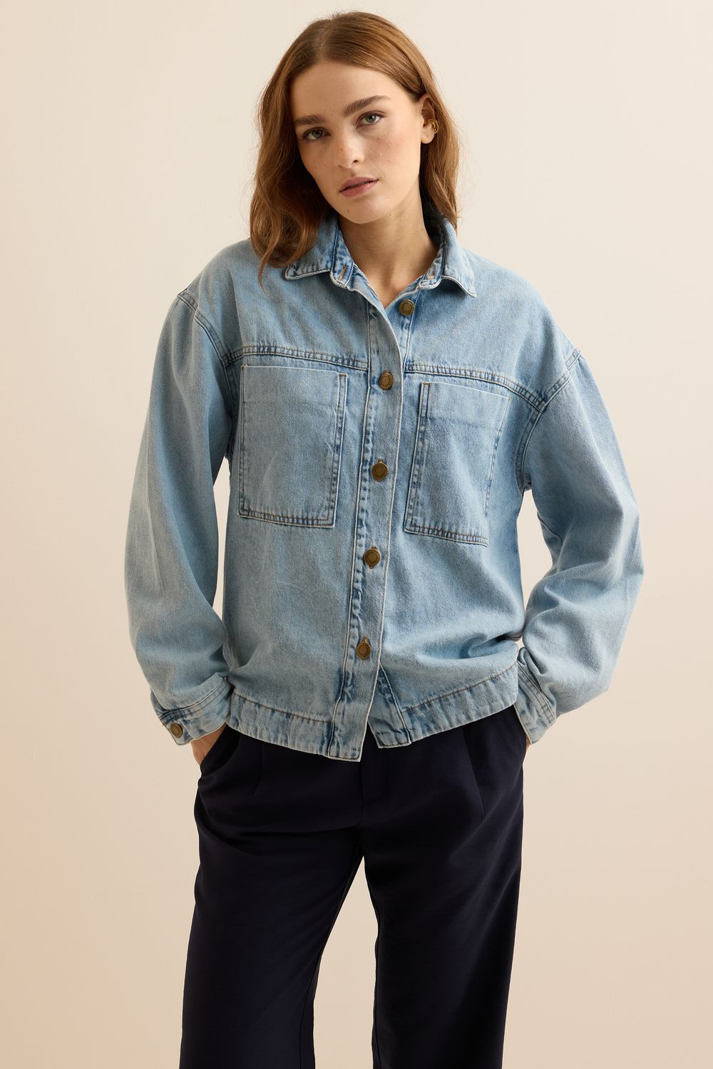 Jaqueta Jeans Bolsos - JEANS P - JEANS
