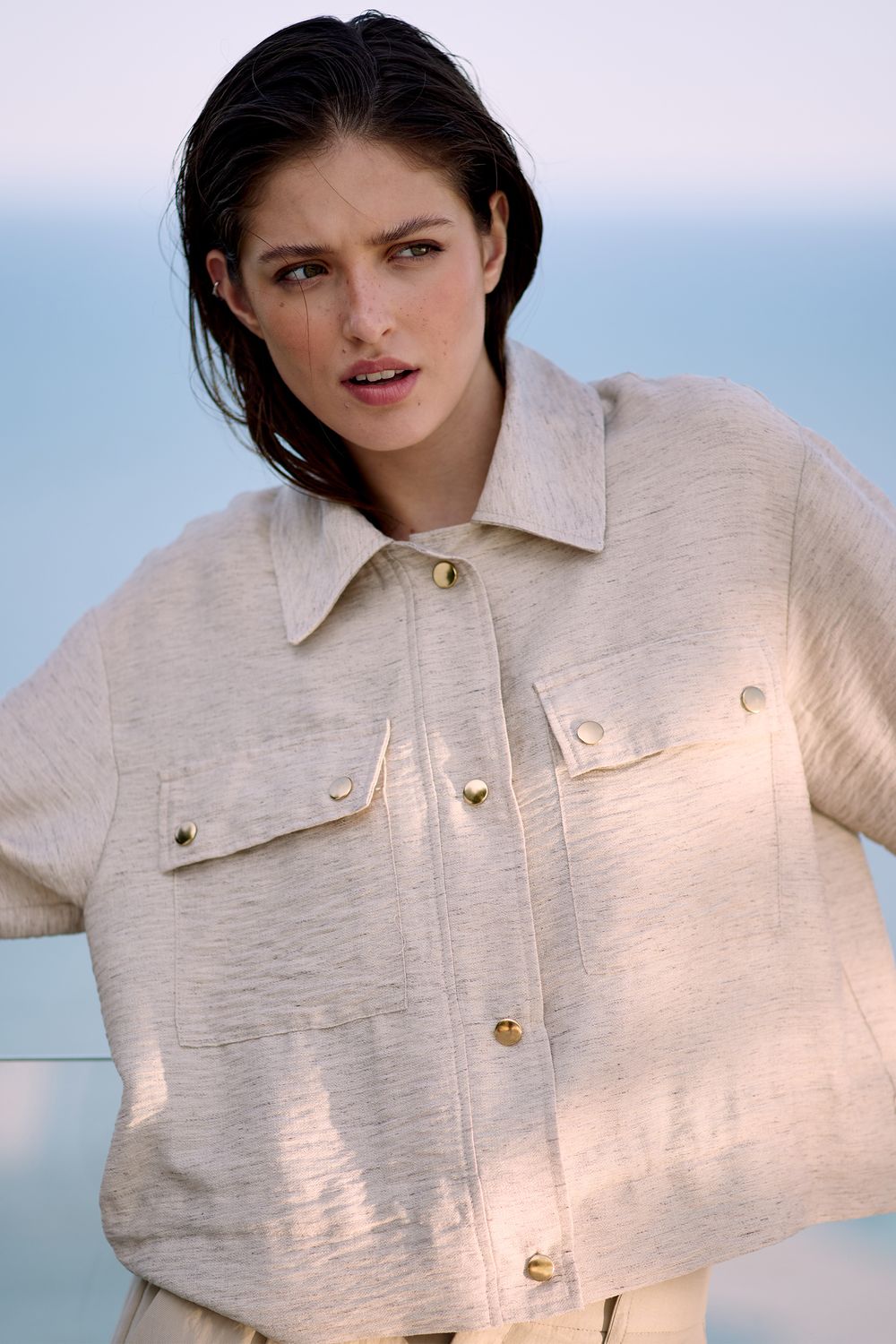 Jaqueta Com Linho Flow - NATURAL M - NATURAL