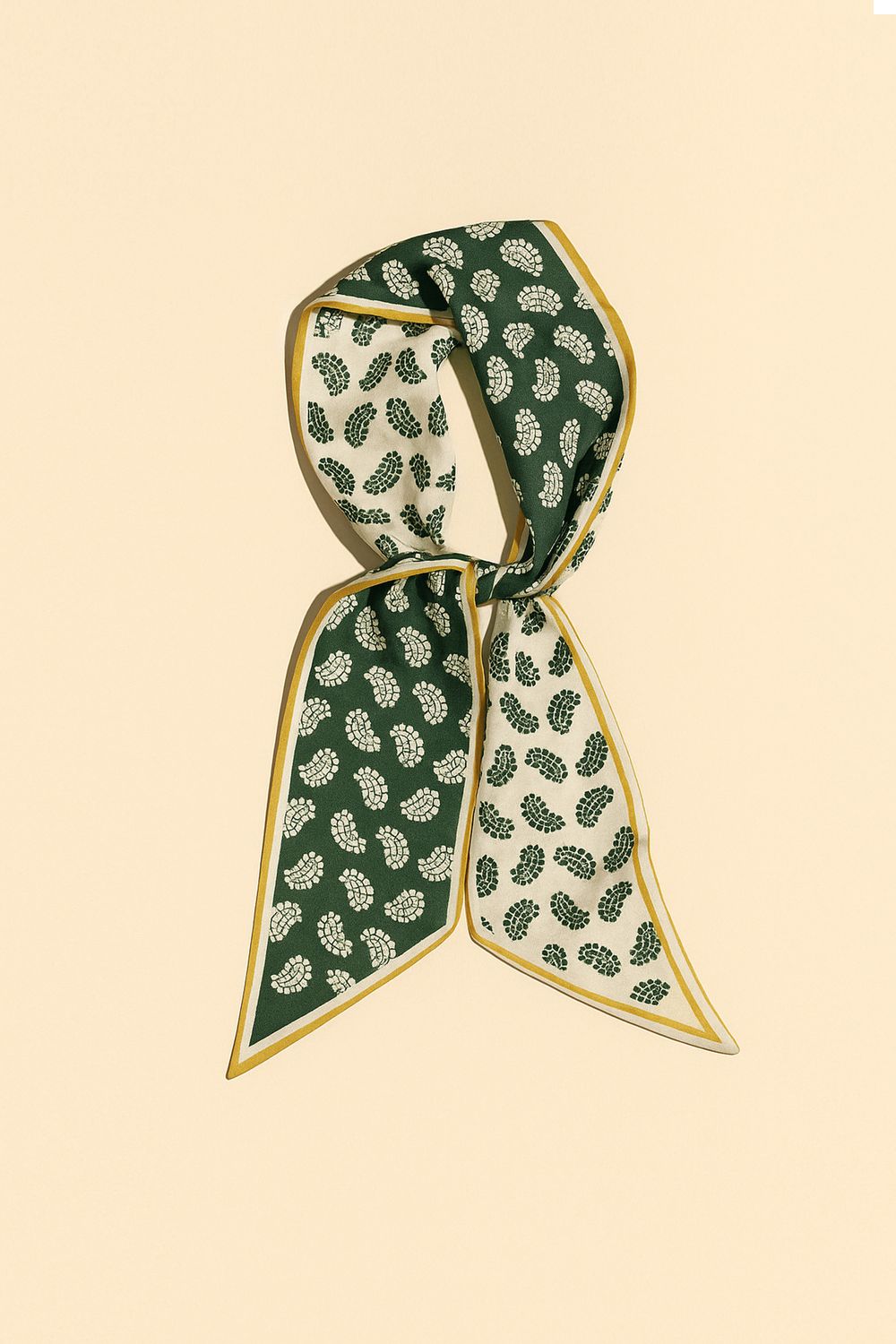 Gravata Estampa Cashemire Ponta - VERDE U - VERDE Gravata Estampa Cashemire Ponta - VERDE U - VERDE