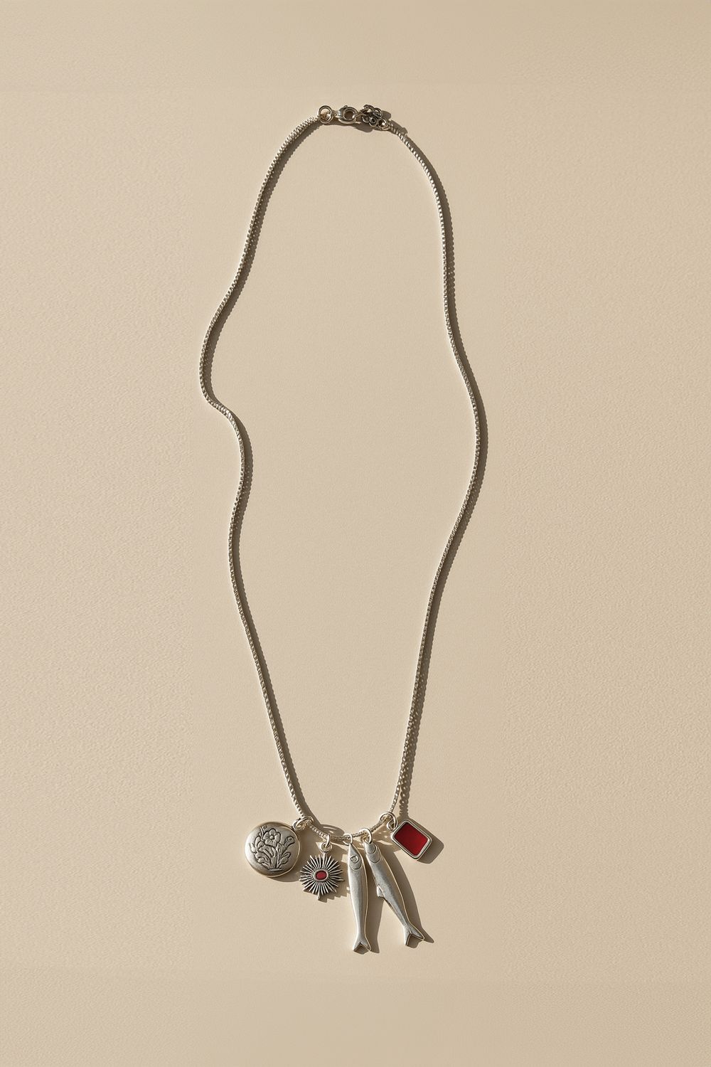 Colar Pingente Peixe - VERMELHO U - VERMELHO
