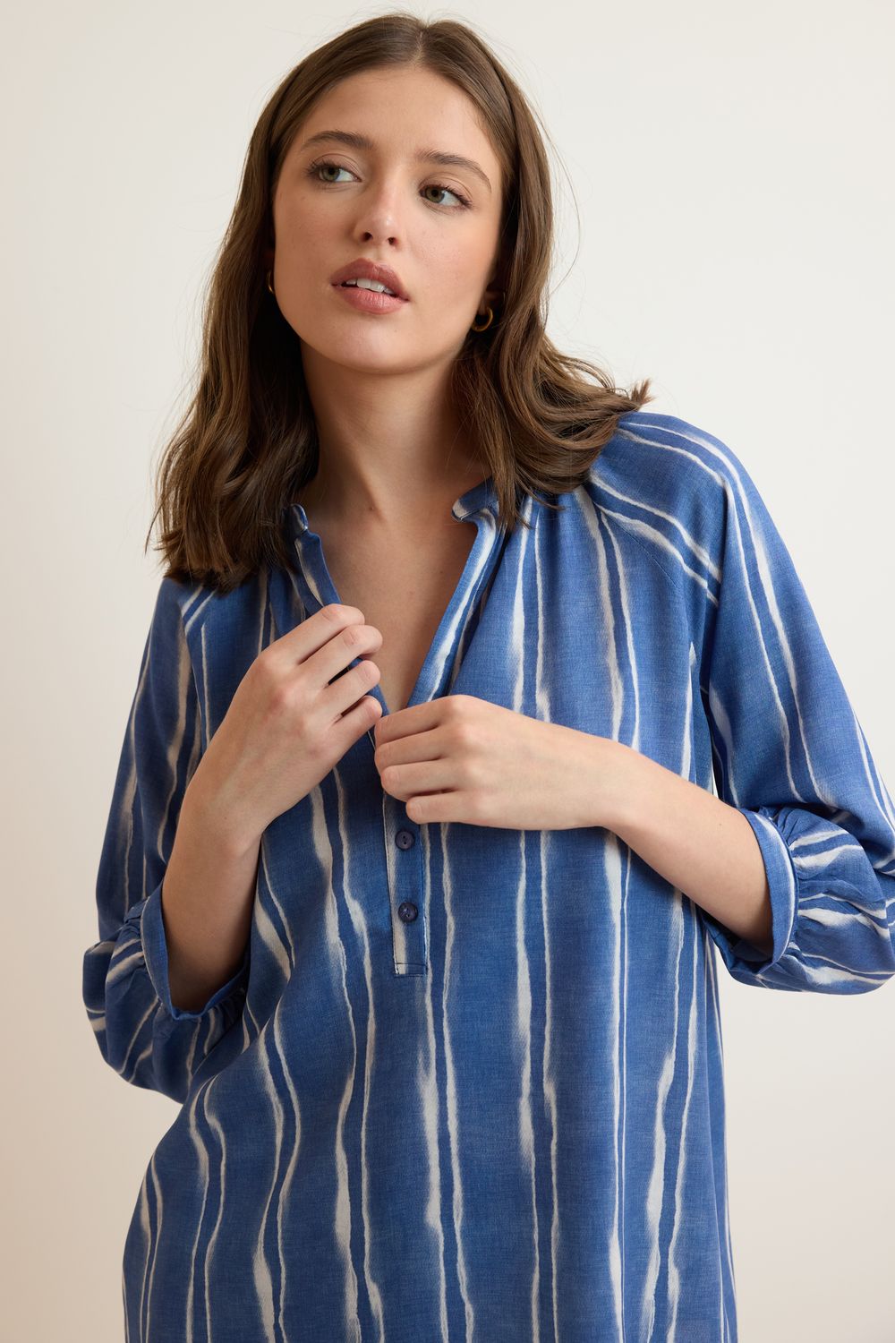 Bata Estampa Tie Dye Summer - AZUL M - AZUL