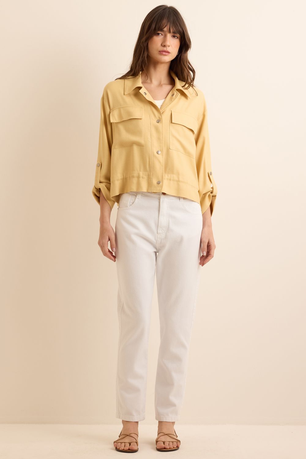 Calça Colour Jeans Mom - OFF WHITE GG - OFF WHITE