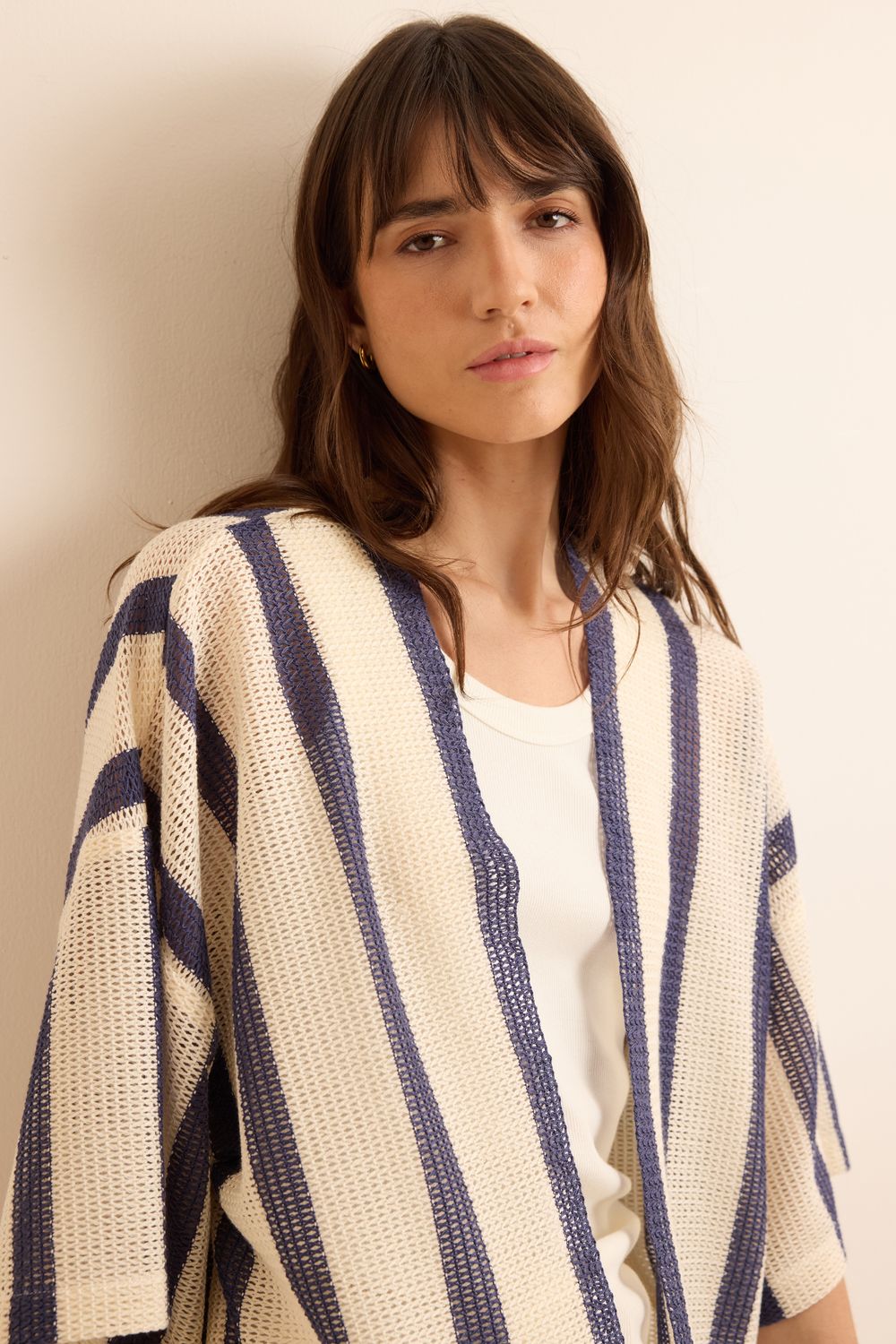 Kimono Listrado - AZUL M - AZUL