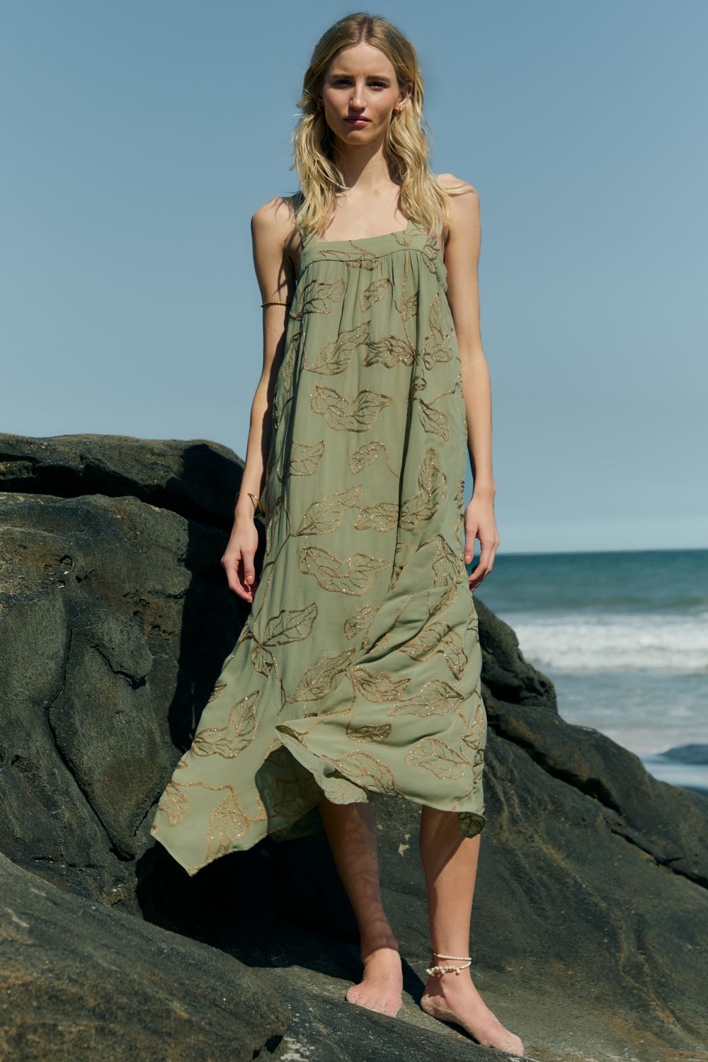 Vestido Bordado Gold Yuri - VERDE M - VERDE