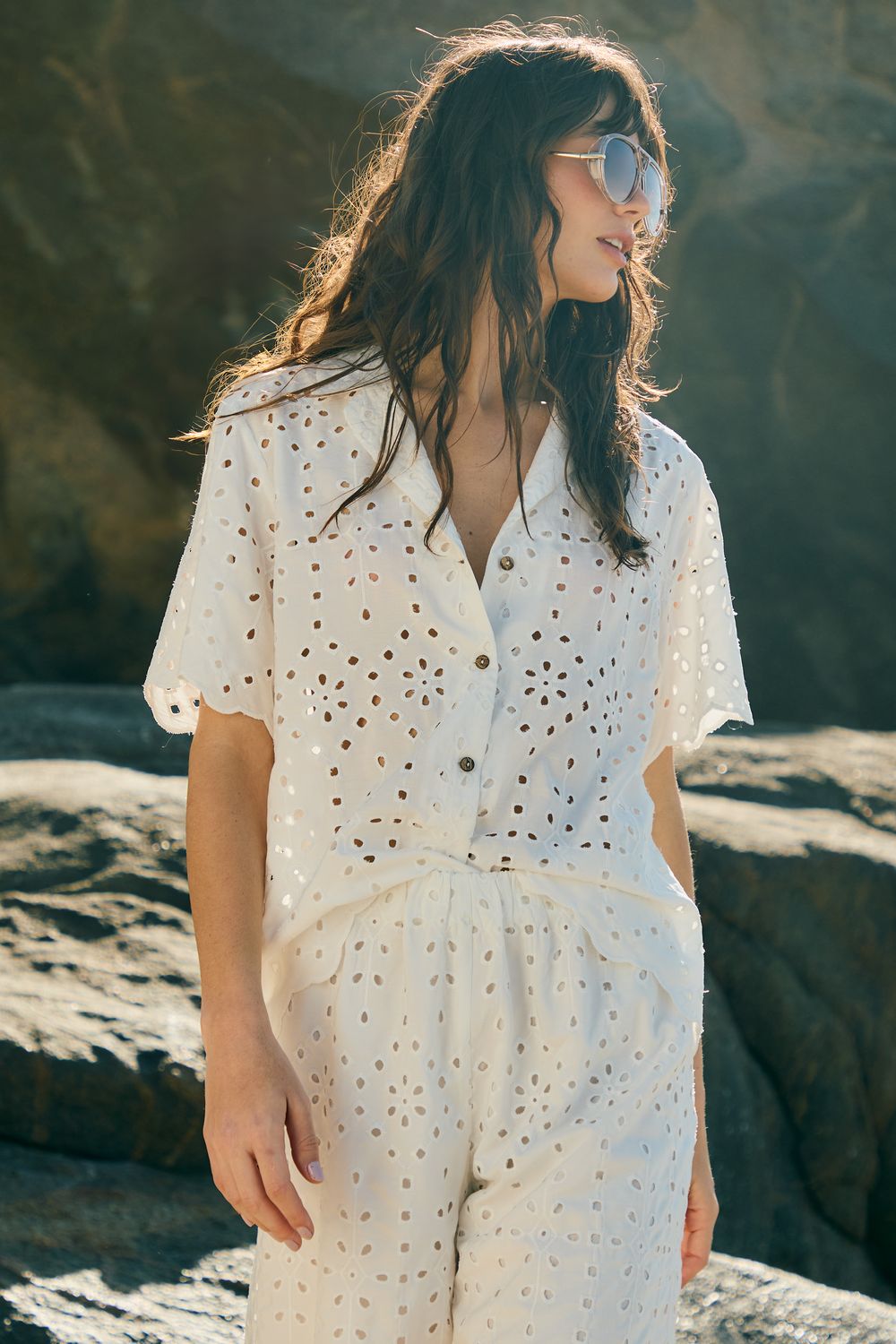 Camisa Laise manga curta - OFF WHITE P - OFF WHITE Camisa Laise manga curta - OFF WHITE P - OFF WHITE