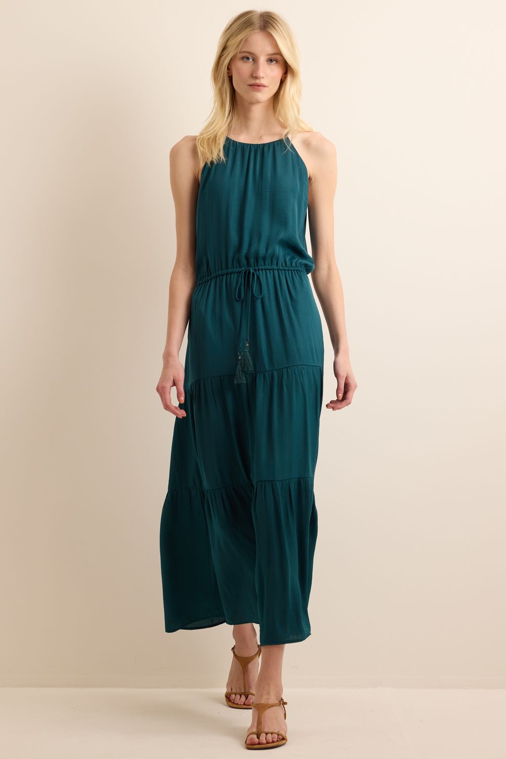 Vestido Satin Visage Colisse - PETROLEO PP - PETROLEO