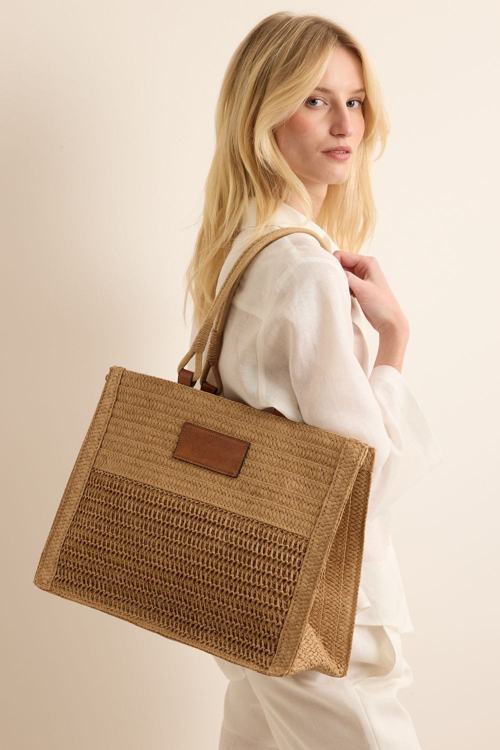 Bolsa Palha Patch - NATURAL U - NATURAL