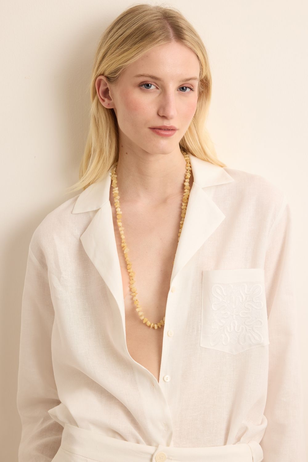 Colar longo Cascalho - CREME U - CREME