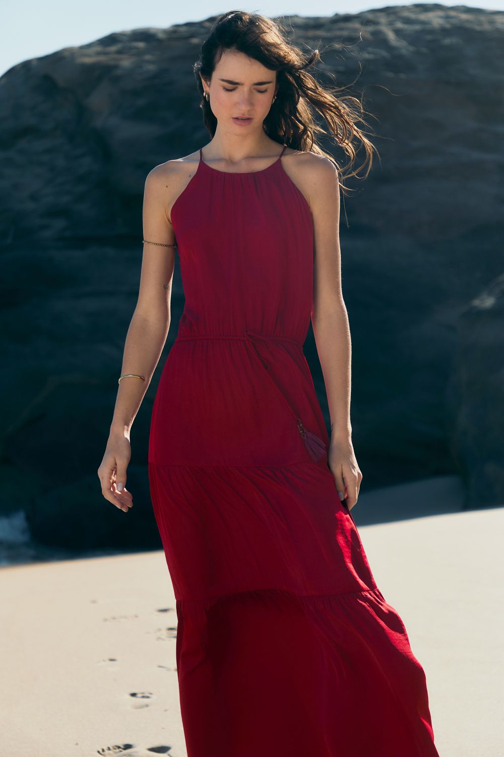 Vestido Satin Visage Colisse - VERMELHO PP - VERMELHO Vestido Satin Visage Colisse - VERMELHO PP - VERMELHO