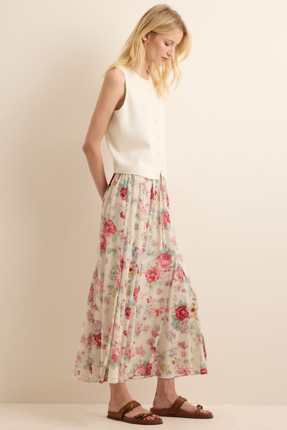 Saia Estampa Provença - OFF WHITE PP - OFF WHITE