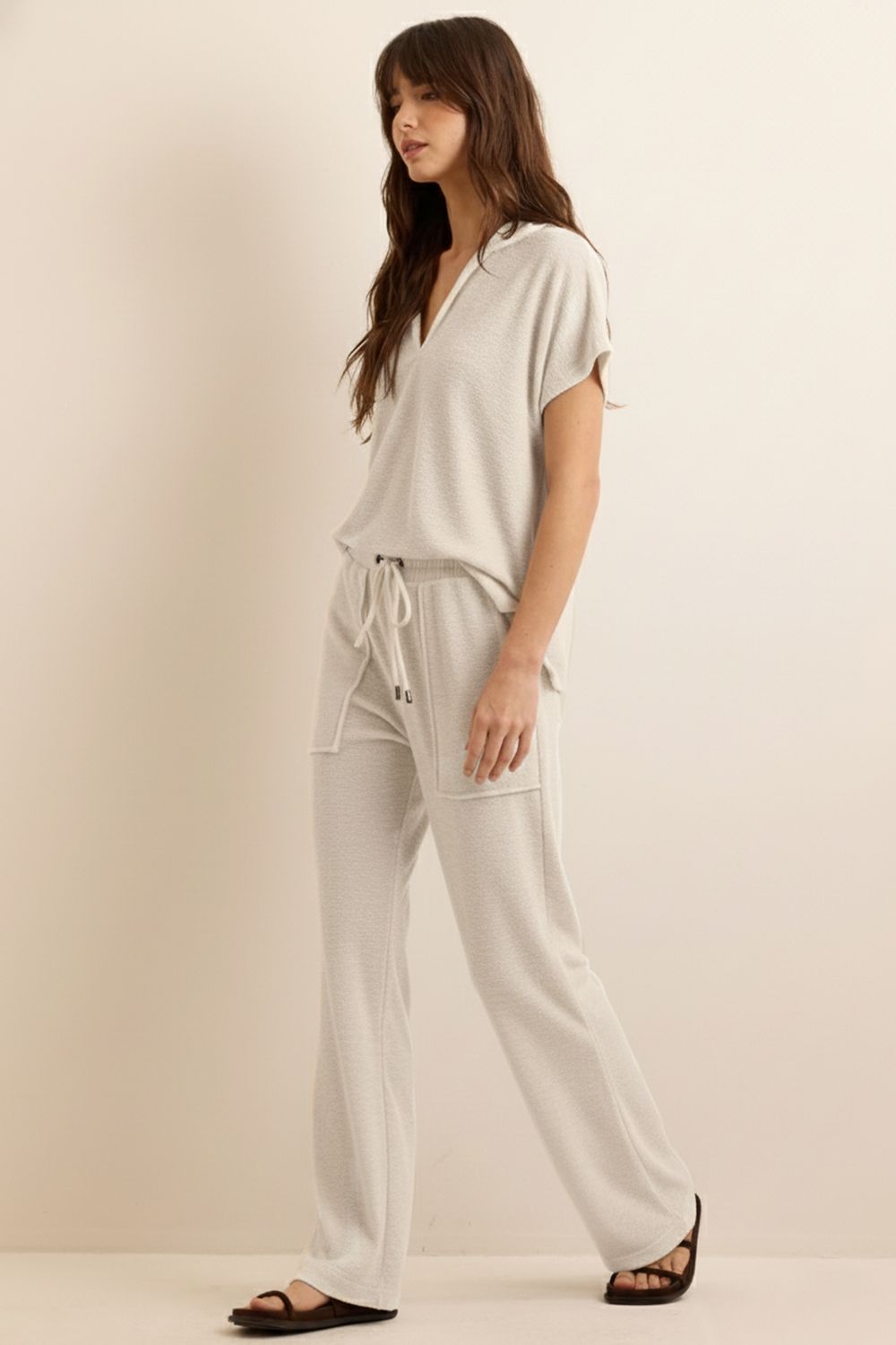 Calça Malha Atoalhada - OFF WHITE PP - OFF WHITE