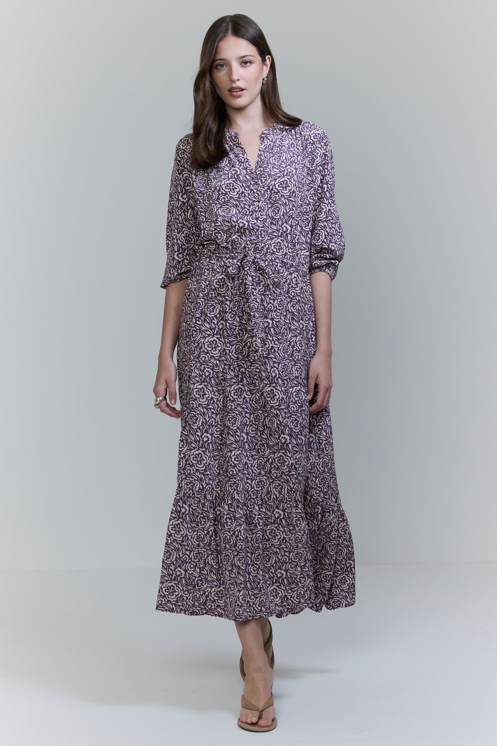 Vestido Estampa Floral - LILAS PP - LILAS