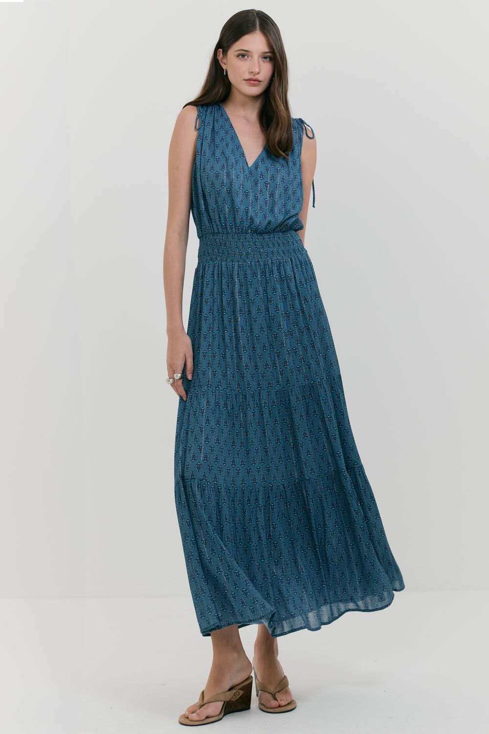 Vestido Estampa Safira Lastex - AZUL PP - AZUL