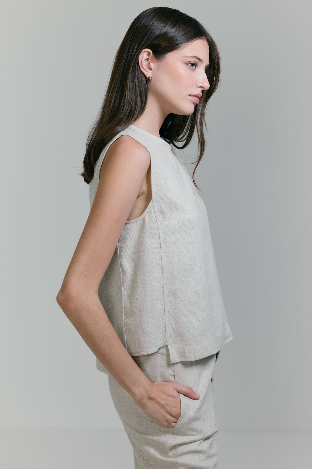 Top Com Linho Soft Twill - NATURAL PP - NATURAL Top Com Linho Soft Twill - NATURAL PP - NATURAL