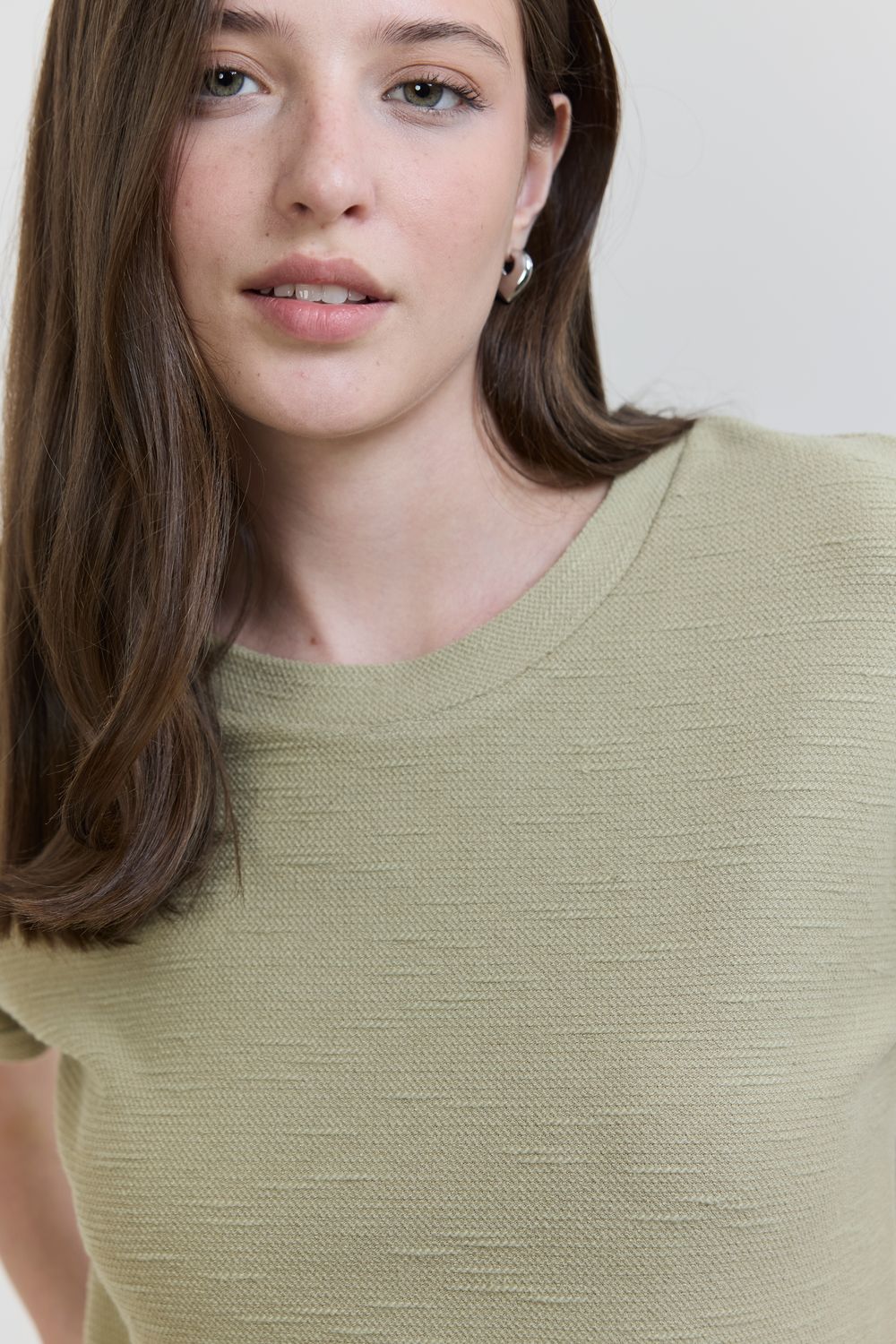 Blusa Malha Flow Manga Virada - VERDE PP - VERDE Blusa Malha Flow Manga Virada - VERDE PP - VERDE