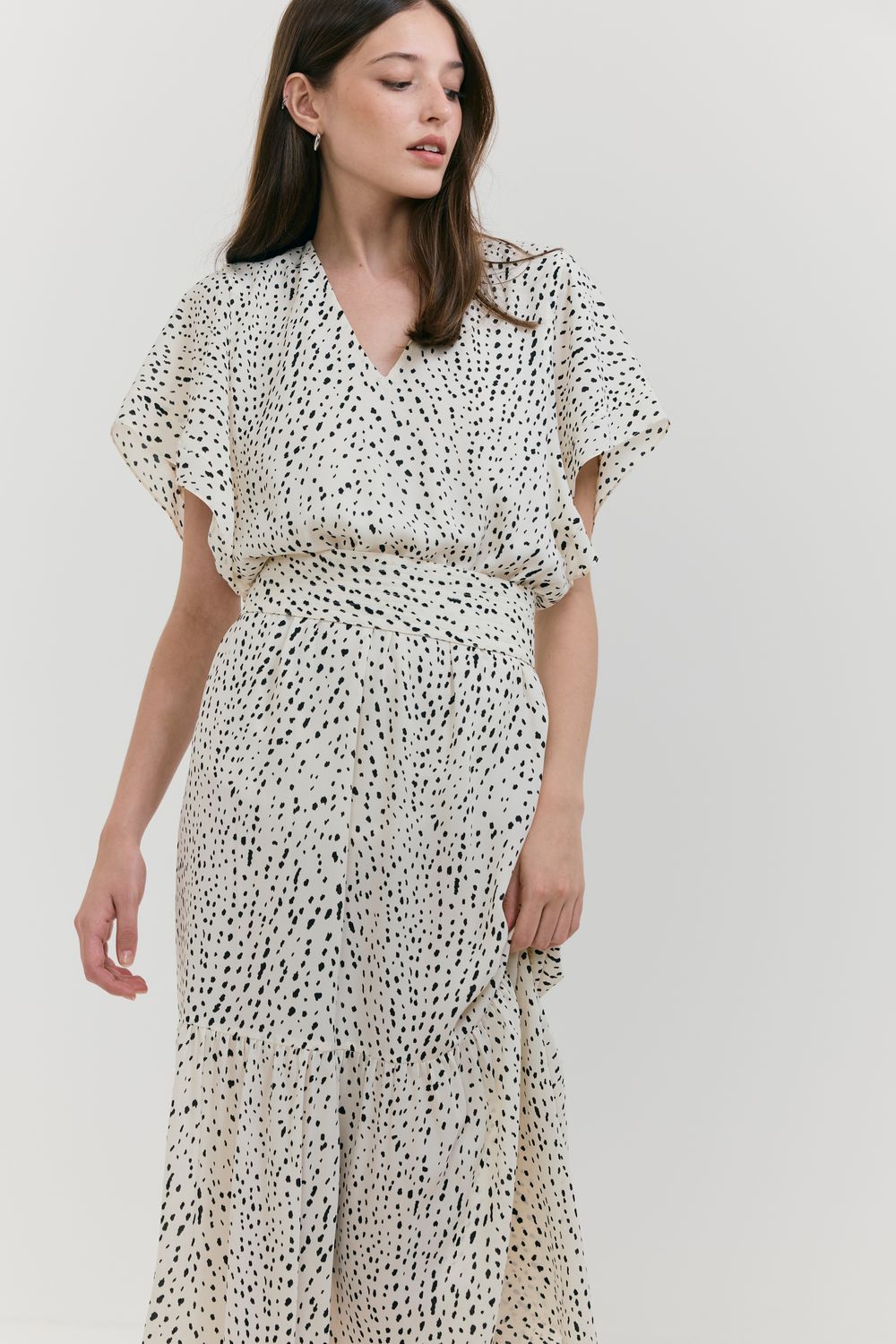 Vestido Estampa Oncinha Com Faixa - OFF WHITE PP - OFF WHITE