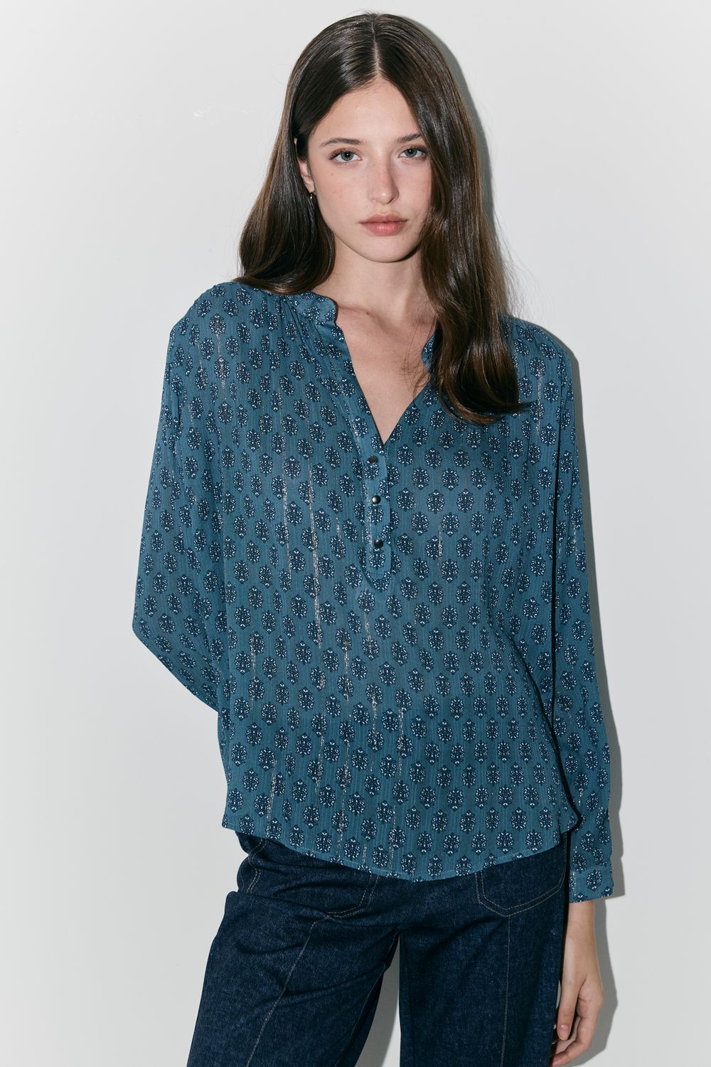 Bata Estampa Safira - AZUL PP - AZUL