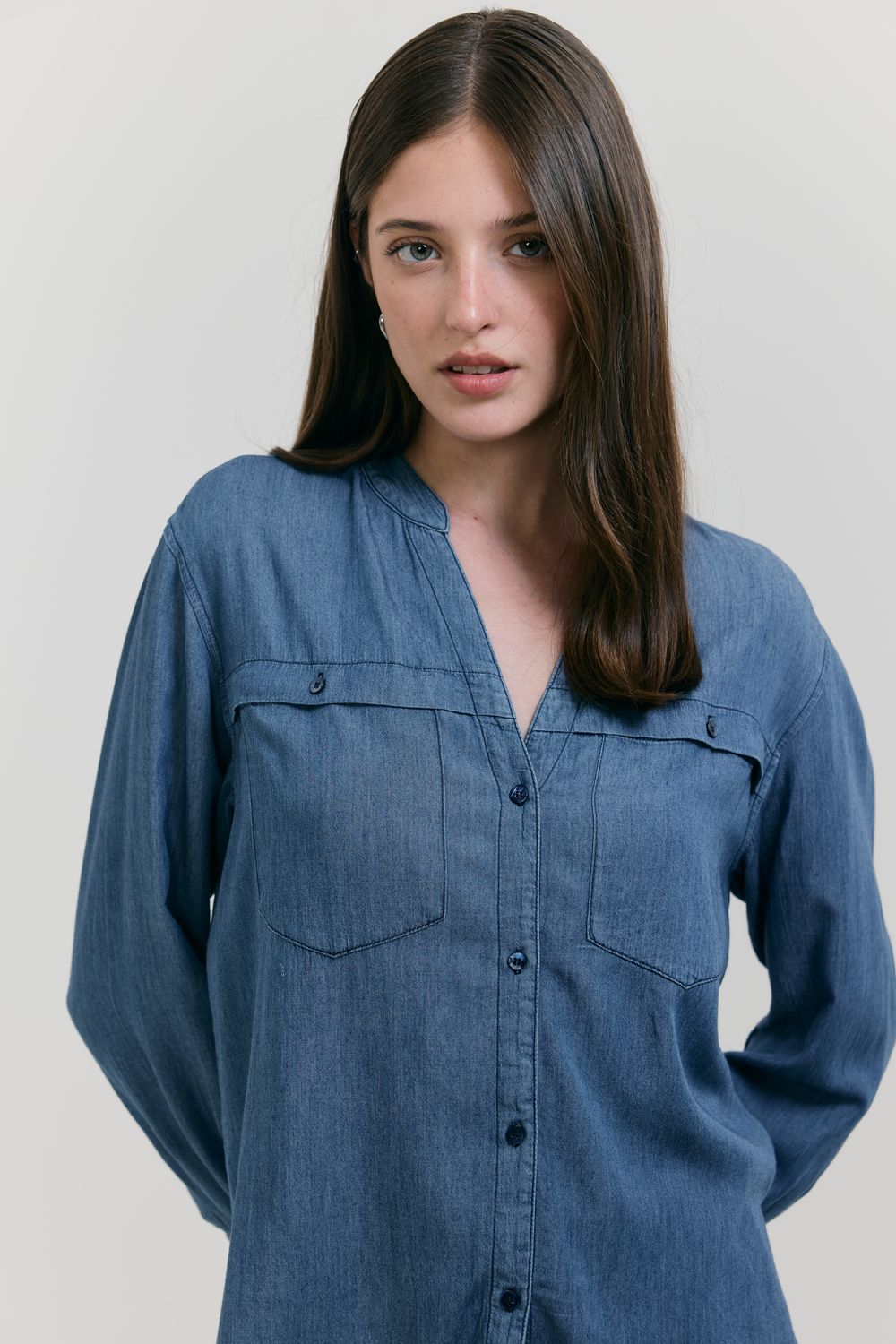 Camisa Liocel Jeans Pate - JEANS MEDIO M - JEANS MEDIO